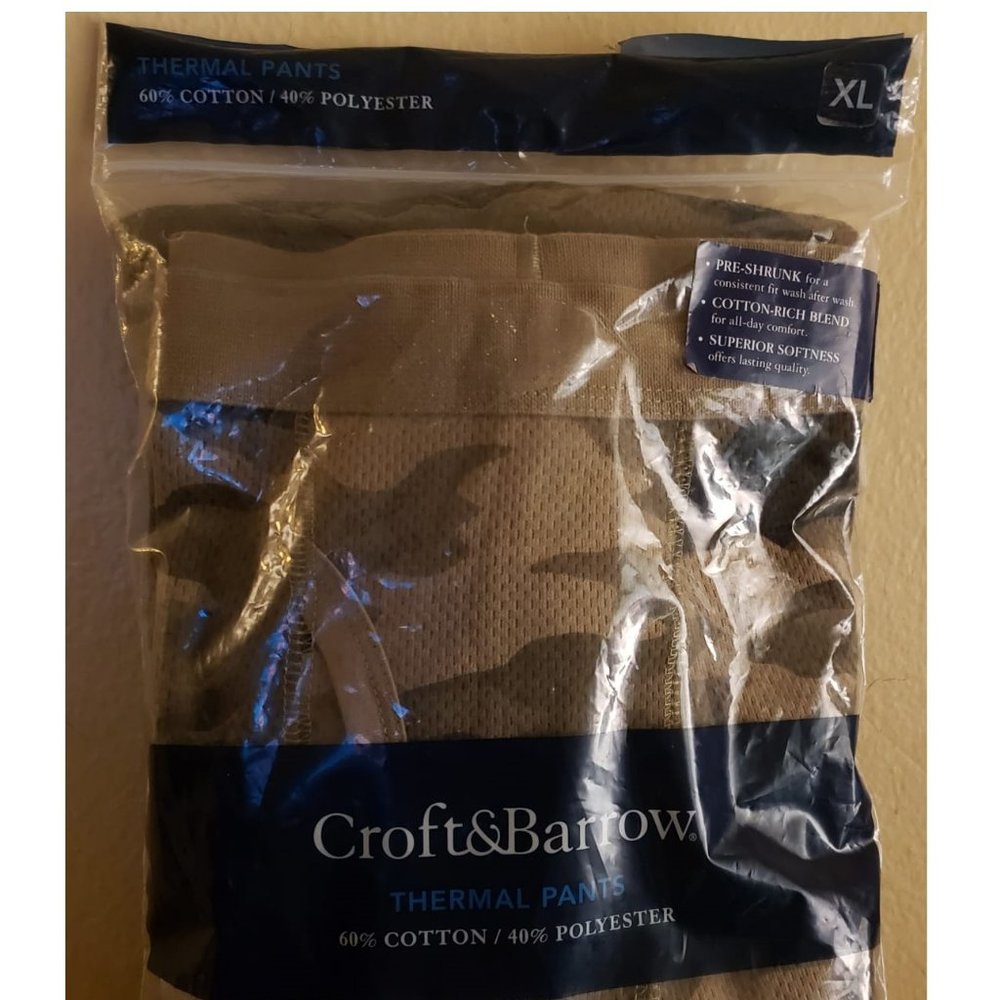 NEW CROFT & BARROW MENS THERMAL XL